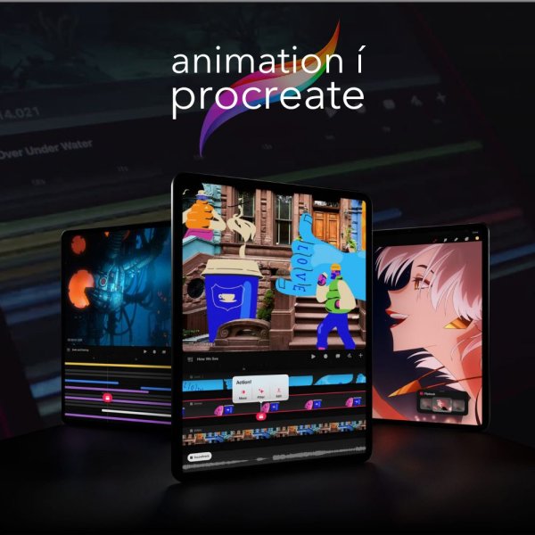 Stafræn teiknimyndagerð (ANIMATION) í  ProCreate 8. - 10. bekkur 
